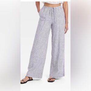 A new day linen striped pants